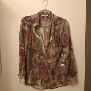 NWT Jennifer Lopez Sheer Blouse Size Small